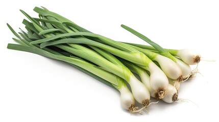 Fototapeta premium Green onion isolated on white background 