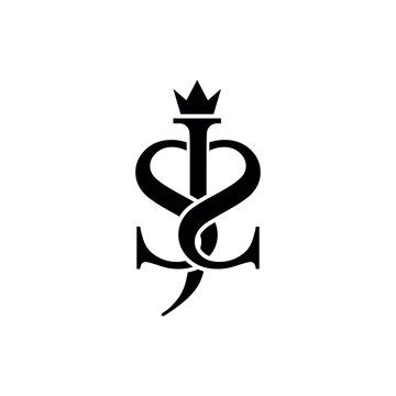 SJS Initials logo design. Initial Letter Logo. CREATIVE LUXURY logo template.