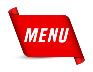 Colorful vector flat design banner menu. This sign is well adapted for web design.