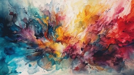 Watercolor with transparent background. Generative ai