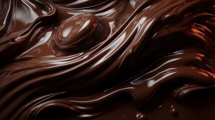 Dark milk chocolate splash in beautiful studio lighting, generative ai
