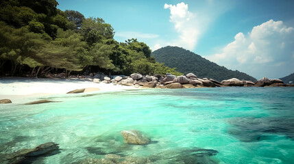 beautiful tropical island in Thailand; generative AI