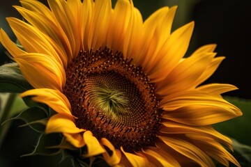 Sunflower close-up. AI generated