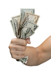 Currency wealth fist holding money wealth accumulation dollar bills dollars