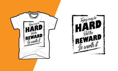 Free vector trendy typography t-shirt design.