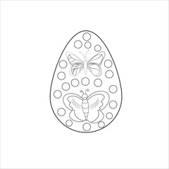 Ester eggs coloring page for kids