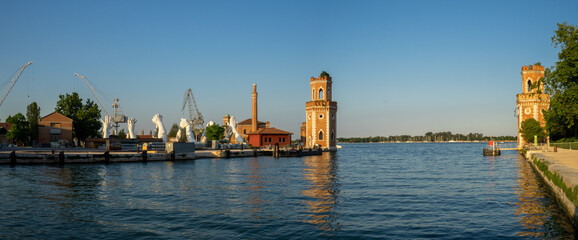 Naklejka premium Panorama of Torre dell'Arsenale, Venice