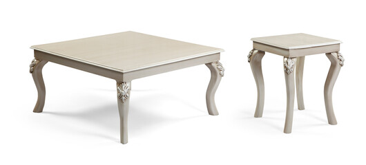 classic coffee table isolated on white background