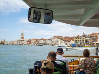 Castello and San Marco seen from the vaporetto, Venice - obrazy, fototapety, plakaty