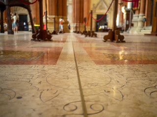 Cassini's Meridian Line on the floor of the Basilica of San Petronio, Bologna
