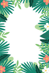 Fototapeta na wymiar summer tropical exotic leaves green botanical background
