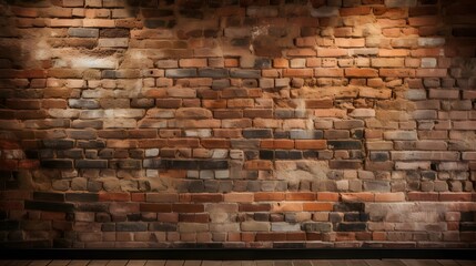 Rustic and industrial brick texture with a rough and textured appearance. Generative AI