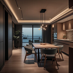 modern dining room