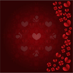 Hearts and Flowers Background Post