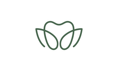 Creative Vector Illustration Business Logo Design. Lotus Dental Tooth Medical.