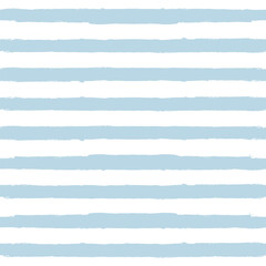 Watercolor stripes vector pattern, baby blue stripe seamless background, childish pastel brush strokes. marine grunge stripes, cute paintbrush line