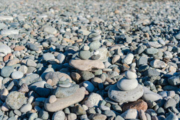 Fototapeta na wymiar Sea smooth stones