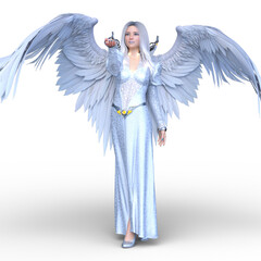 翼を広げた天使