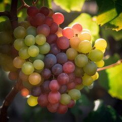 bunch of red grapes, Generative AI, Generative, AI	