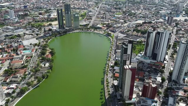 A&ccedil;ude Velho H&iacute;drico Campina Grande Para&iacute;ba Nordeste Brasil Abastecimento &Aacute;gua Paisagem Urbano Pr&eacute;dios Lagoa Lago Verde Sesi A&eacute;reo Drone Lazer Barragem Rio Reservat&oacute;rio 