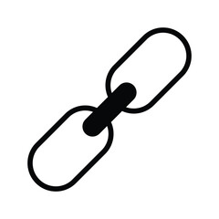 Link icon with white background stock illustration