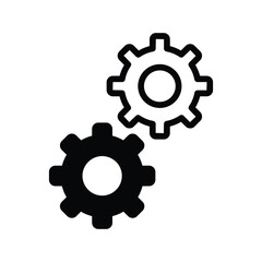Setting icon with white background stock illustration