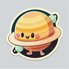 planet cartoon icon emblem