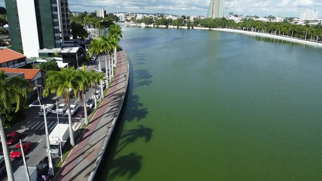 A&ccedil;ude Velho H&iacute;drico Campina Grande Para&iacute;ba Nordeste Brasil Abastecimento &Aacute;gua Paisagem Urbano Pr&eacute;dios Lagoa Lago Verde Sesi A&eacute;reo Drone Lazer Barragem Rio Reservat&oacute;rio 