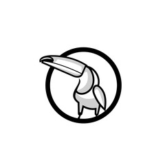 Toucan line art  and black illustration suitable for all industries