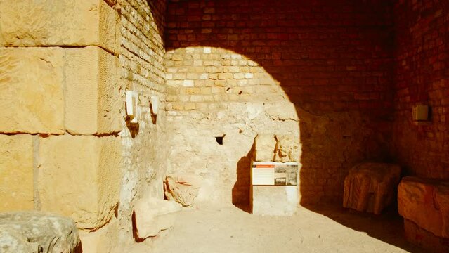 The Colonial Forum of Tarragona, built by the Romans in the 1st century AD in Tarragona, or Tarraco, Spain, dedicated to Augustus