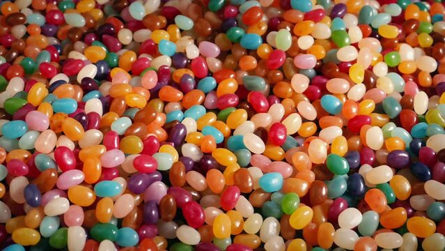 Colorful Jelly Beans Moving Shot