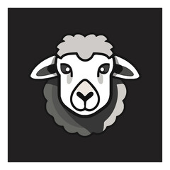 sheep vector logo, eps. 10 editables