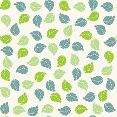 Green vector tropical pattern with jungle leaves decor, seamless fabric background.