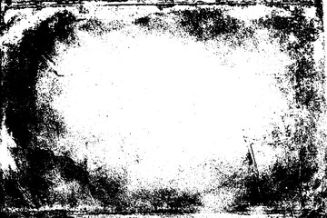 Obraz premium Grunge border texture background. Abstract frame overlay. PNG graphic illustration with transparent background.