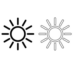 sun icons vector