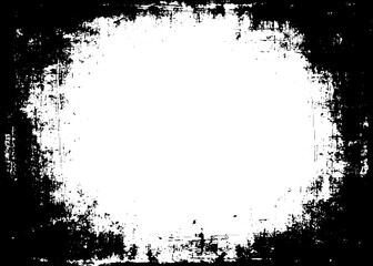 Obraz premium Grunge border texture background. Abstract frame overlay. PNG graphic illustration with transparent background.