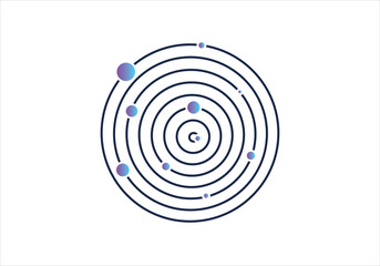 golden logo on which an abstract image of the constellation Ursa Major in a circle..