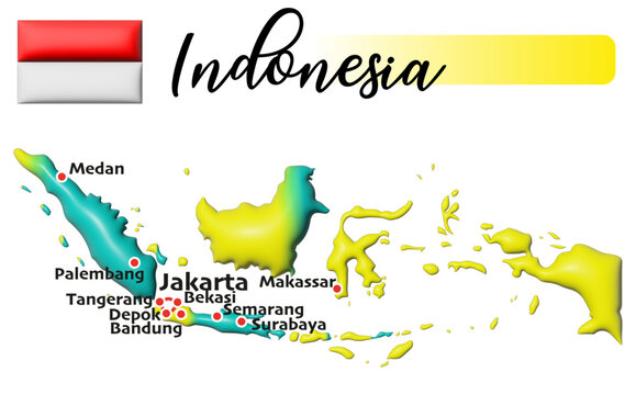 Indonesien, Fl&auml;che und Flagge