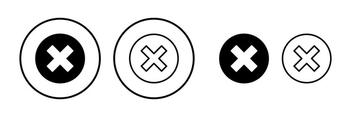 Close vector icon. Delete icon. remove, cancel, exit symbol.
