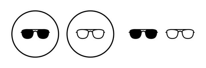 Glasses icon vector. eye glasses icon. sunglasses