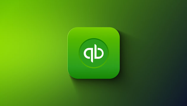 Agadir, Morocco - April, 2023: In this photo illustration QuickBooks Accounting application is displayed on gradient background