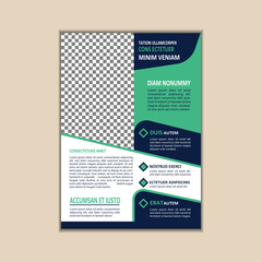 Creative Corporate Business Flyer Template Simple and clean A4 Size with Bleed Vector design