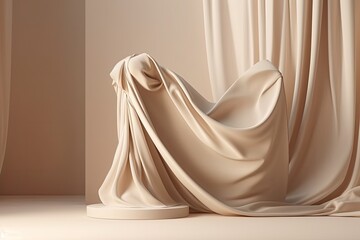draped sculpture. Generative AI