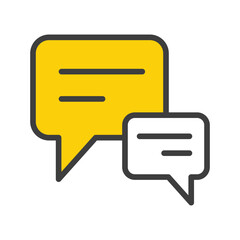 Chat icon with white background stock illustration