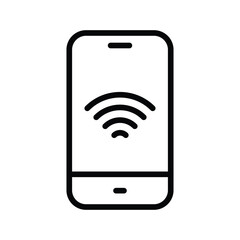 Wifi icon with white background stock illustration