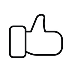 Thumb Up icon with white background stock illustration
