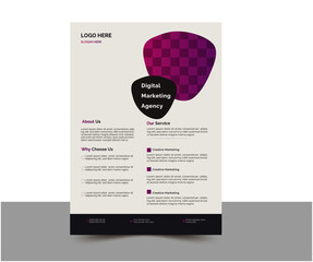 Corporate a4 business flyer design template