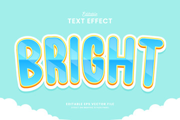 decorative editable bright text effect vector design