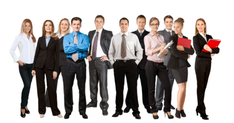 Successful business team   on  background