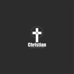 christian logo simple minimalist design idea